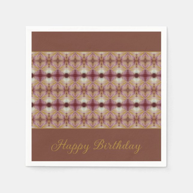 Servilleta De Papel Rosa Y Oro (Anverso)