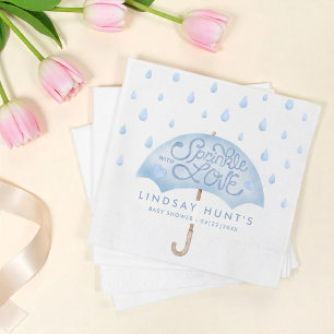 Servilleta De Papel Rosado Baby Shower de chispa moderna