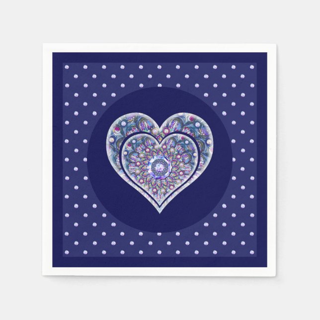 Servilleta De Papel Rosario azul (Anverso)