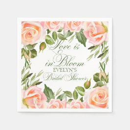 Servilleta De Papel Rosas acuáticos Moda ducha de novia