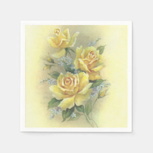 Servilleta De Papel Rosas amarillos