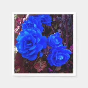 Servilleta De Papel Rosas azul eléctrico