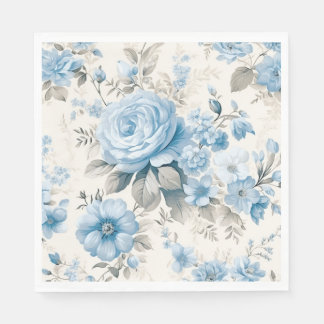 Servilleta De Papel Rosas azul Pastel de luz artificial