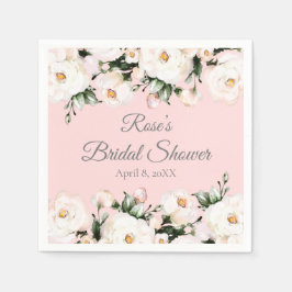 Servilleta De Papel Rosas blancas | Ducha de novia rosa