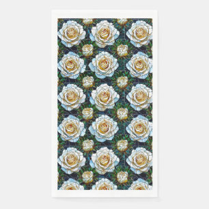 Servilleta De Papel Rosas blancas flores