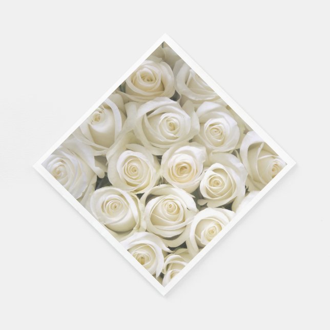 Servilleta De Papel Rosas blancas-servilletas de papel (Esquina)
