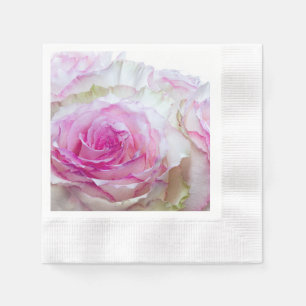 Servilleta De Papel rosas Bodas rosados y blancos de 3998