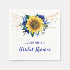 Servilleta De Papel Rosas Bridal Shower Sunflower Blue