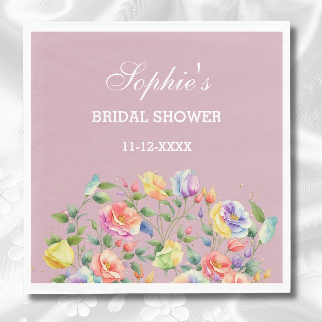 Servilleta De Papel Rosas brillantes Lilac modernos duchas de novias f (Subido por el creador)