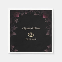 Rosas Burgundy Oscuras Elegantes Boda Negra