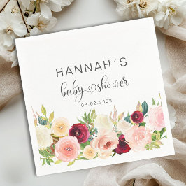 Servilleta De Papel Rosas coloridos, Baby Shower