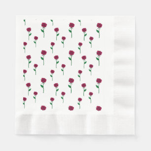 Servilleta De Papel Rosas con diseño de El día de San Valentín románti