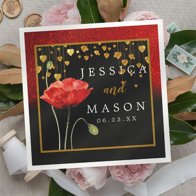 Servilleta De Papel Rosas de amor rojo Boda Cocktail Napkins (Subido por el creador)