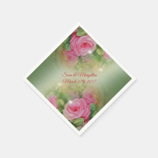 Servilleta De Papel Rosas de cosecha personalizada