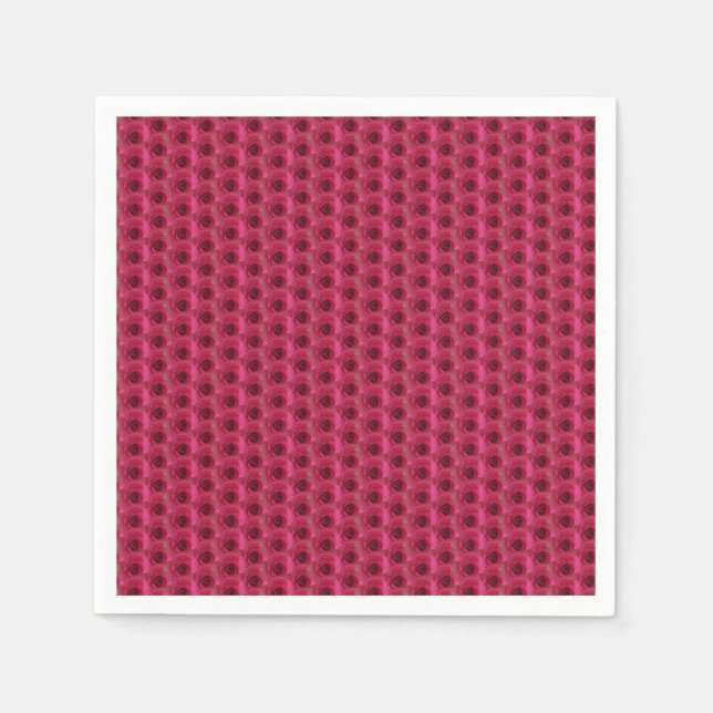 Servilleta De Papel Rosas de Magenta (Anverso)