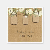 rosas de marfil en burlap boda personalizado