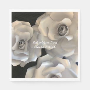 Servilleta De Papel Rosas de plata elegantes