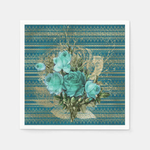Servilleta De Papel Rosas de Seafoam Bouquet