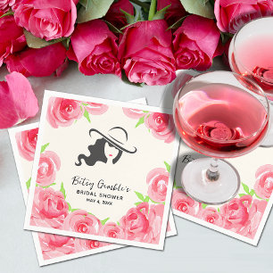 Servilleta De Papel Rosas del Derby de la Señora del Sombrero Grande p