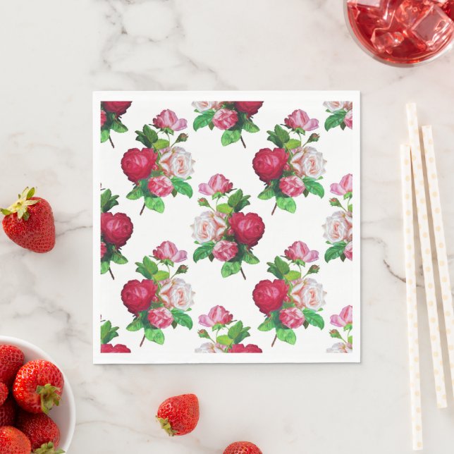 Servilleta De Papel Rosas en Abundancia (In situ)