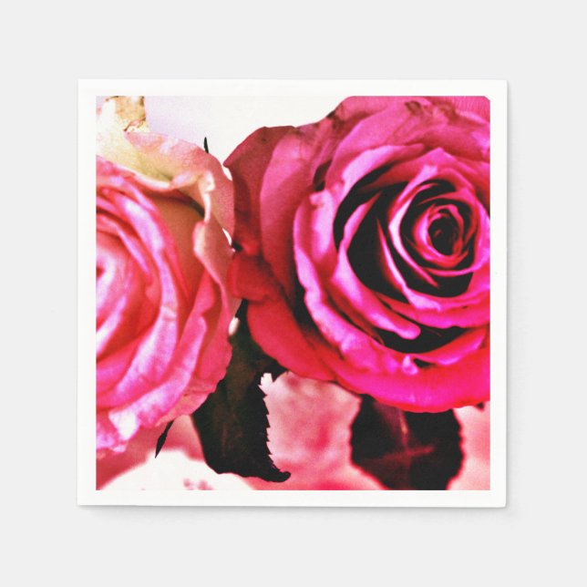 Servilleta De Papel Rosas en auge (Anverso)