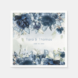 Servilleta De Papel Rosas en cascada Boda Cocktail Napkins