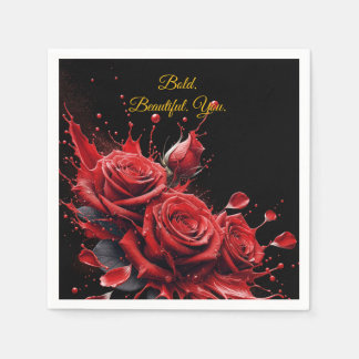 Servilleta De Papel Rosas en flor - Cumpleaños elegante