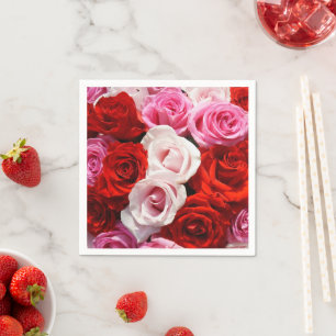 Servilleta De Papel Rosas Fiesta Napkins