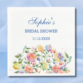 Servilleta De Papel Rosas florales brillantes rosados modernos duchas 