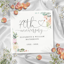 Rosas Florales Corazón de Oro del 70 Aniversario