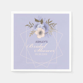 Servilleta De Papel Rosas geométricos Violet Peach Pastel Ducha de nov