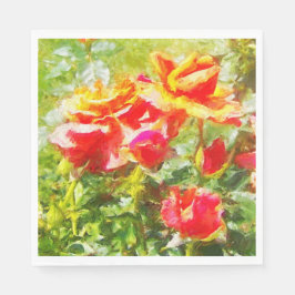 Servilleta De Papel rosas Naranjas de 50 servilletas de papel