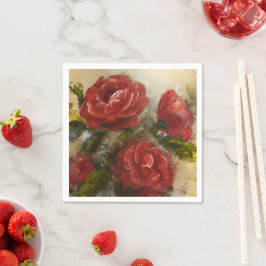 Servilleta De Papel Rosas Rojas