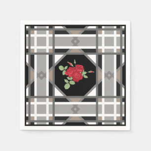 Servilleta De Papel Rosas rojas