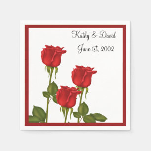 Servilleta De Papel Rosas rojas (Boda)