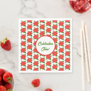 Servilleta De Papel Rosas Rojas con Capullos
