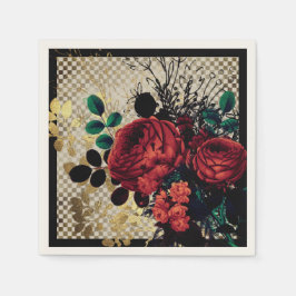 Servilleta De Papel Rosas rojas góticas