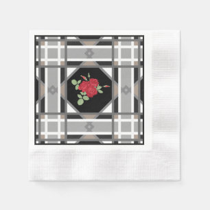 Servilleta De Papel Rosas rojas, retro