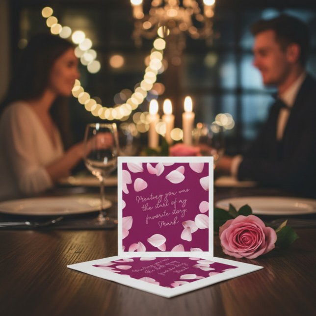 Servilleta De Papel Rosas románticas nota de amor  (Subido por el creador)