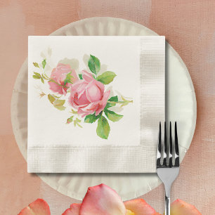 Servilleta De Papel Rosas rosados del vintage