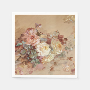 Servilleta De Papel Rosas rosas rosas y amarillas - Franz Bischoff