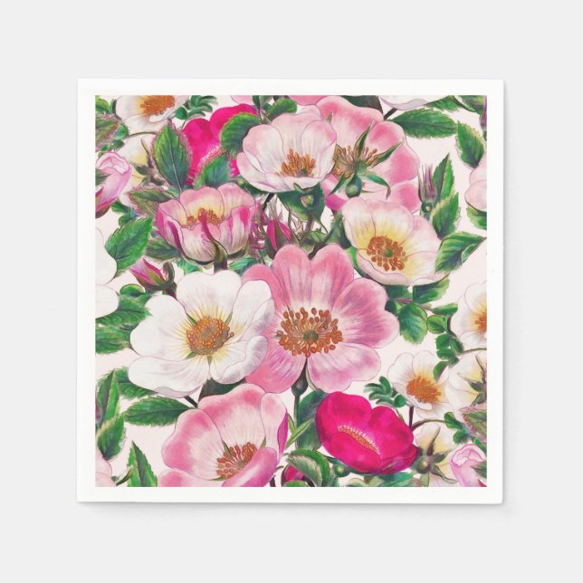Servilleta De Papel Rosas silvestres (Anverso)