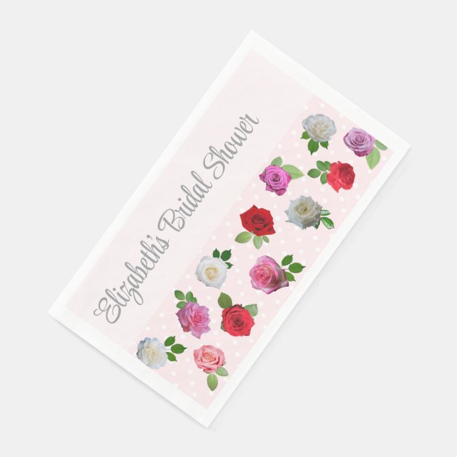 Servilleta De Papel Rose Garden Party Bridal Shower (Esquina)