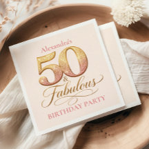 Rose Gold Elegante 50 Cumpleaños