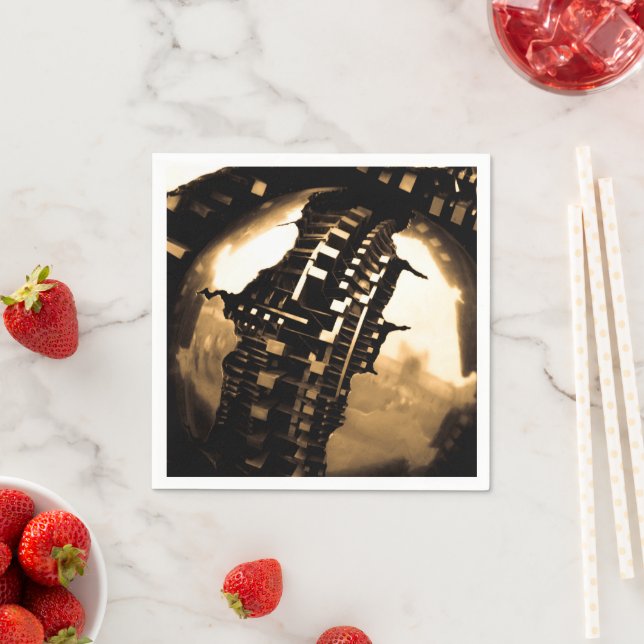 Servilleta De Papel Rose Gold Steampunk (In situ)