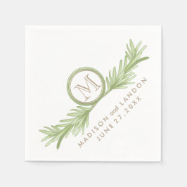 Servilleta De Papel Rosemary Sprigs Boda herbal