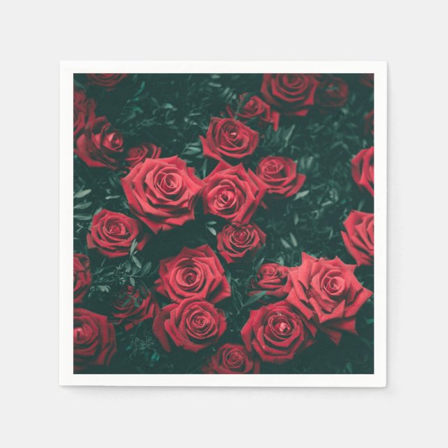 Servilleta De Papel Roses rojos (Anverso)