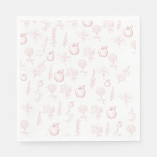 Servilleta De Papel Rosh Hashana Apple Pink Toile Desechable Napkin