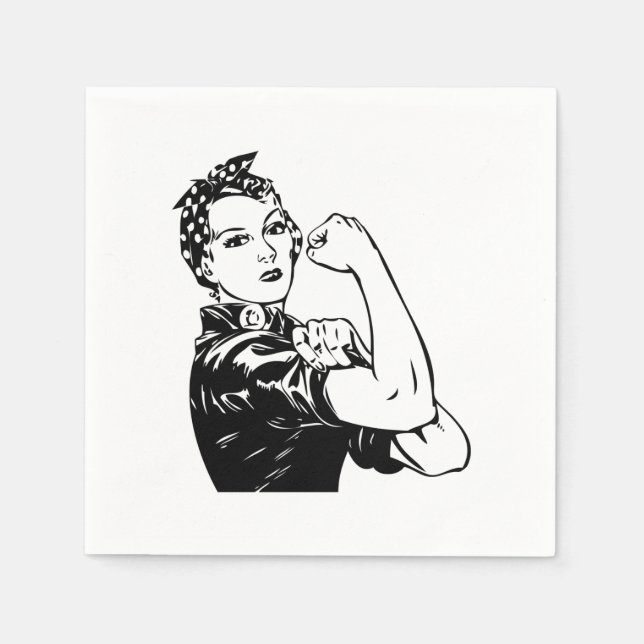 Servilleta De Papel Rosie the Riveter (Anverso)