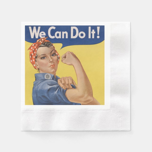 Servilleta De Papel Rosie the Riveter: El empoderamiento femenino fuer (Anverso)
